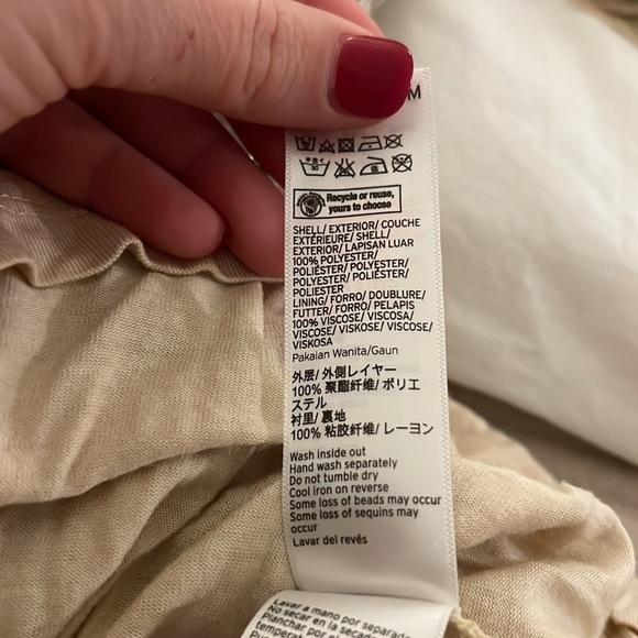 Topshop beaded cream/white/silver dress size 8 worn once - Picture 7 of 7